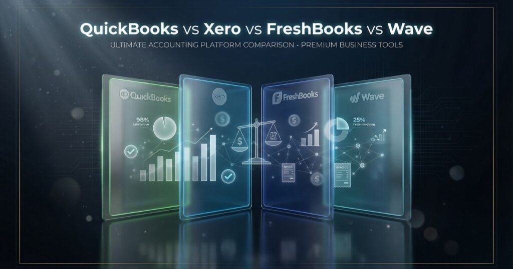 quickbooks vs xero vs freshbooks vs wave thumbnail