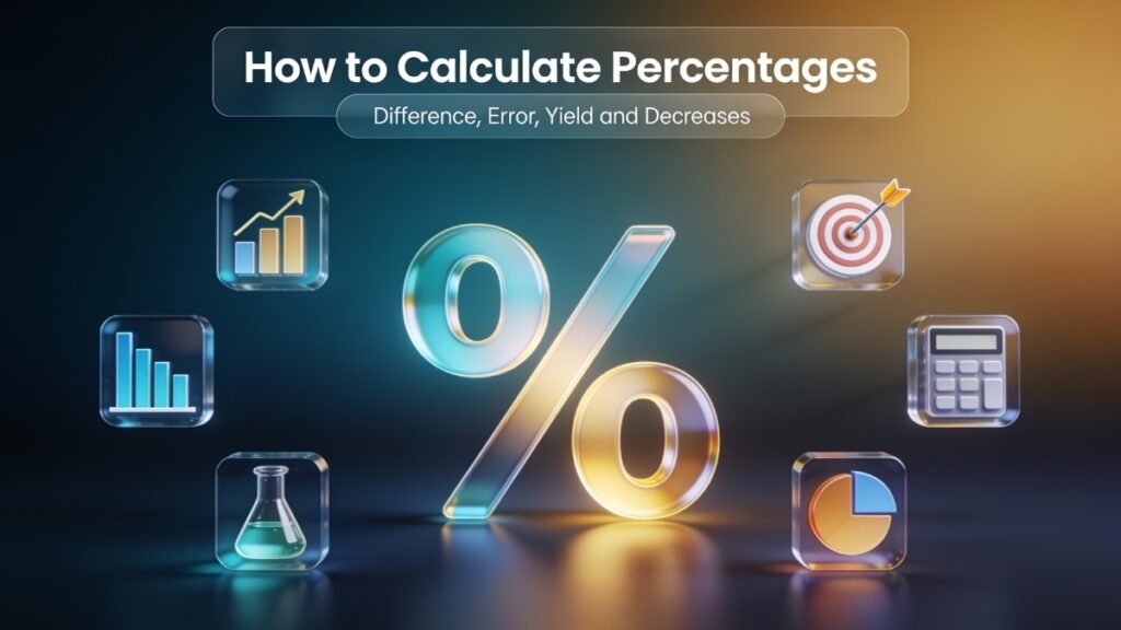 How to Calculate Percentages: Difference, Error, Yield, and Decreases