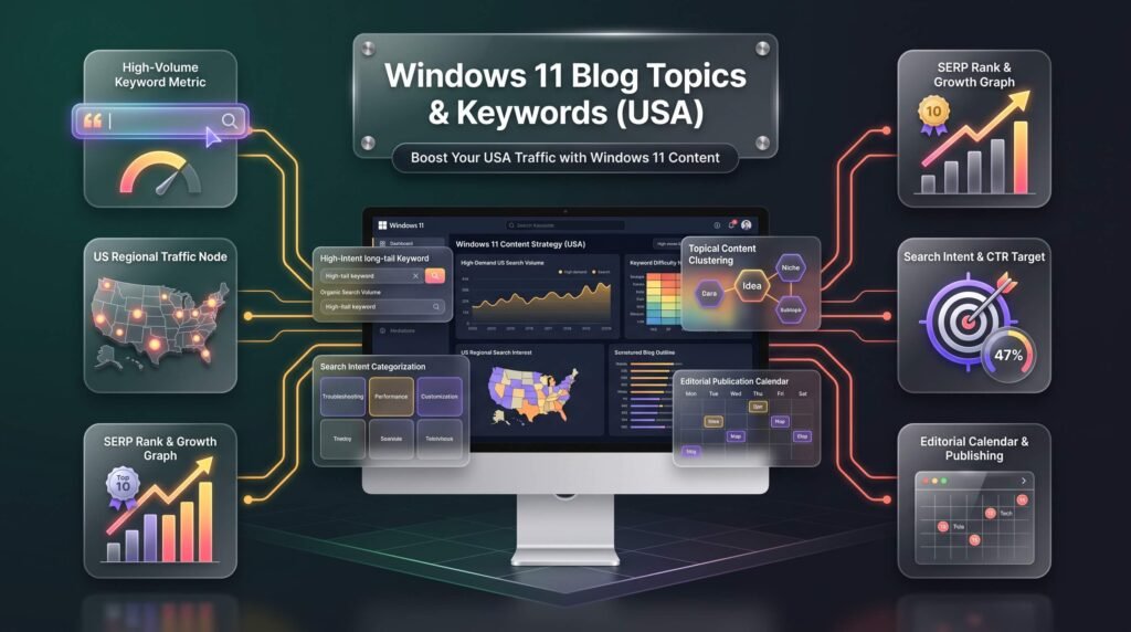 Windows 11 Blog Topics: 46 SEO Keyword Ideas & Volume (USA)